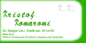 kristof komaromi business card